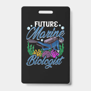 Badge Biologie du futur biologiste marin de Cute & Funny
