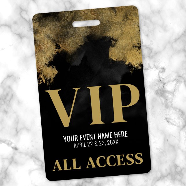 Badge Black Gold Event VIP (Black Gold Event VIP Badge)