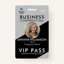 Black Grey Business Conference Exhibition ID photo
