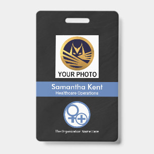 Badge Black Grunge Bleu Modèle photo de bande Médicale