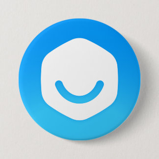 Badge blanc/bleu