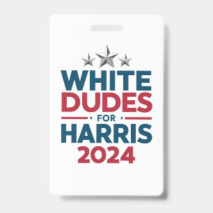 Badge Blancs Pour Harris-Élection 2024