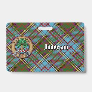 Badge Blason du clan Anderson sur tartan