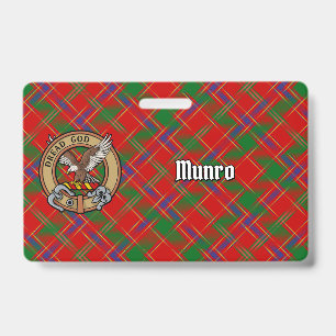 Badge Blason du clan Munro sur tartan