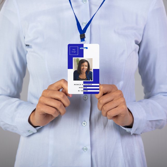 Badge Bleu royal photo de profil blanc affaires corporat (Créateur téléchargé)