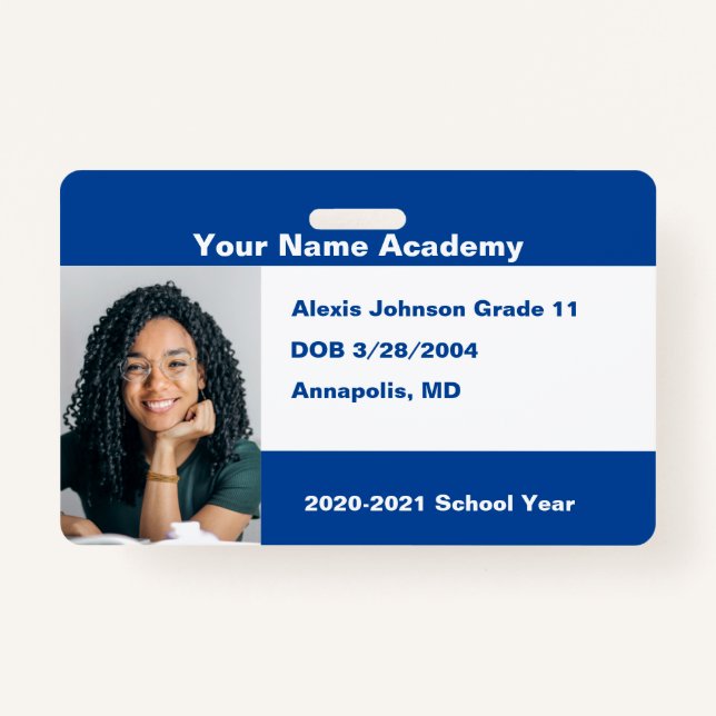 Badge Blue Do It Yself Custom Homeschool Photo (Devant)