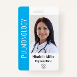 Badge Blue Hospital Médicale Employé Photo ID bleu
