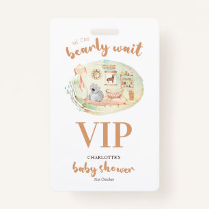 Badge Boho Nous Pouvons Bearly Wait Baby shower
