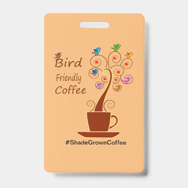 Badge Boire du Café - Sauver les Oiseaux (Avant)