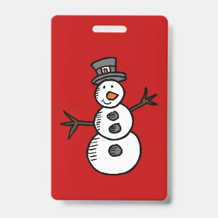 Badge Bonhomme de neige