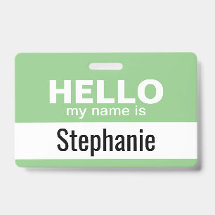 Badge Bonjour, je m'appelle - personnalisé
