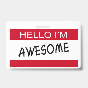 Badge Bonjour Je Suis Super