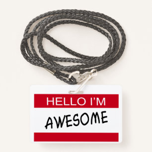 Badge Bonjour Je Suis Super