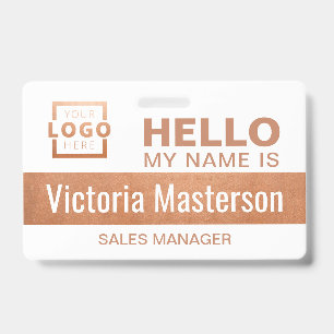 Badge Bonjour Mon Nom Est - Nom Professionnel Personnali