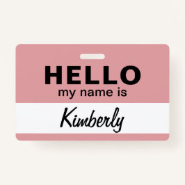 Badge Bonjour Mon Nom Est - Script Personnalisé Nom De L