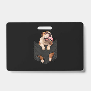 Badge Bouledogue Anglais Dans Votre Pochette Amoureux d