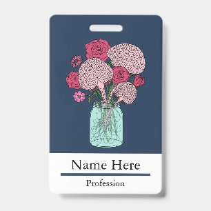 Badge Bouquet de fleurs cérébrales