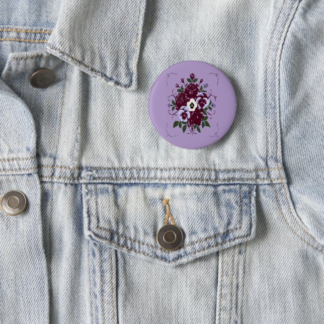 Badge  - Bouquet de Violettes  Button (Beispiel)