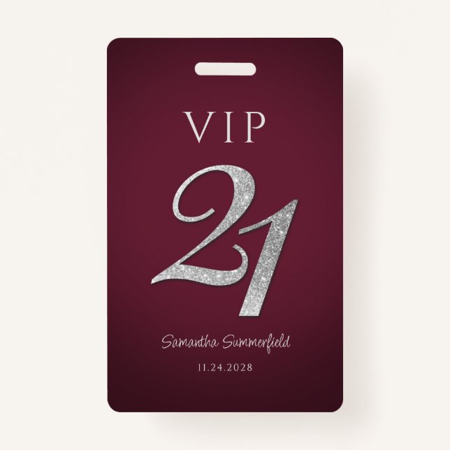 Badge Bourgogne 21e anniversaire Parties scintillant d'a (Devant)