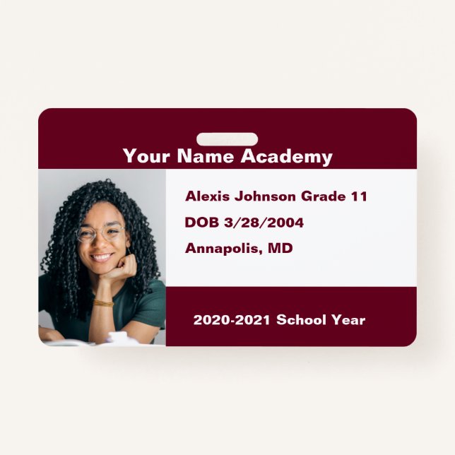 Badge Bourgogne Faites-Le Vous-Même Custom Homeschool (Devant)