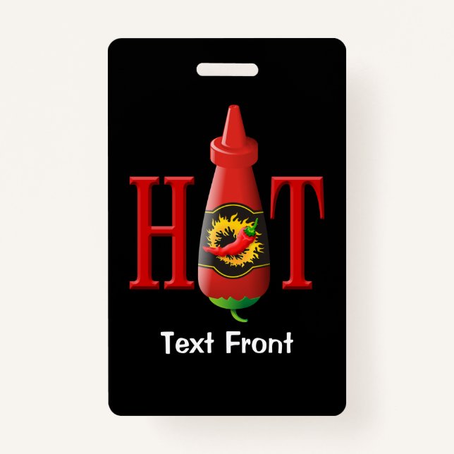 Badge Bouteille de sauce chaude (Devant)