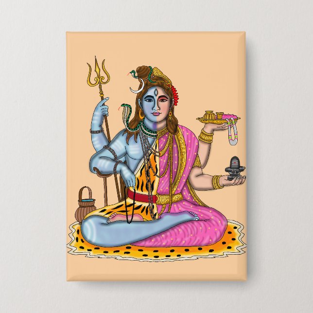Badge Bouton Ardhanarishvara (Recto)