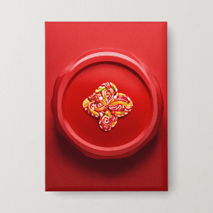 Badge bouton couleur rouge