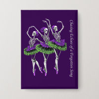 Bouton de Ballerine Squelette Violet Vert Artistiq