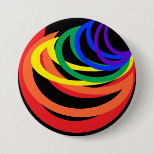 Badge Bouton de croissant d'abrégé sur couleur