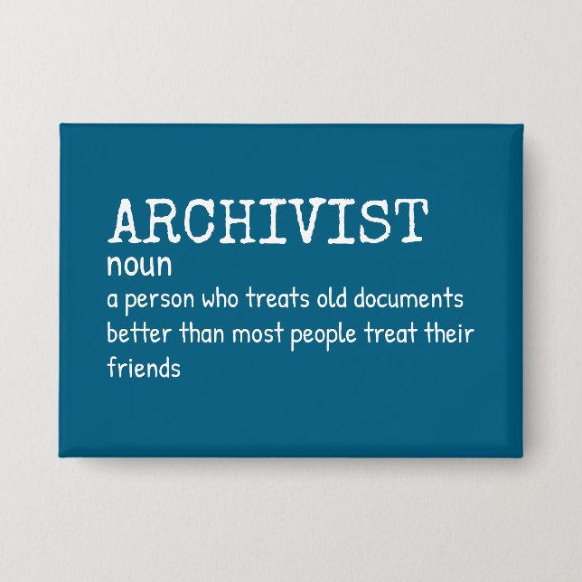 Badge Bouton de définition de l'archiviste témoin (Recto)