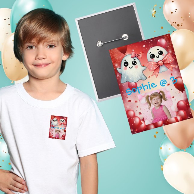 Badge Bouton de fête Anniversaire de enfant du ghost du  (Créateur téléchargé)