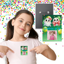Badge Bouton de fête Anniversaire de enfant du ghost du 