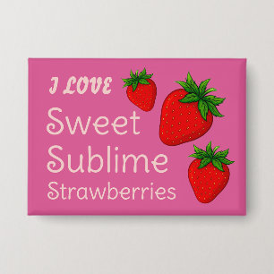 Badge Bouton de la collection de fruits Fraises