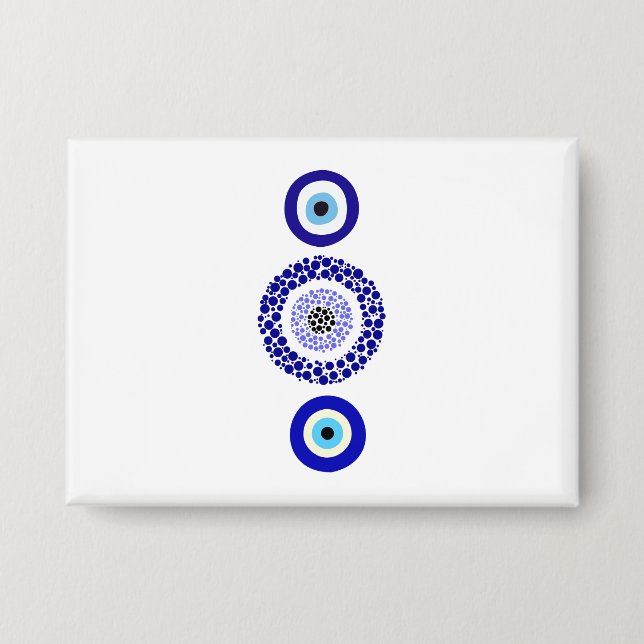 Badge Bouton de protection oculaire bleu (Recto)