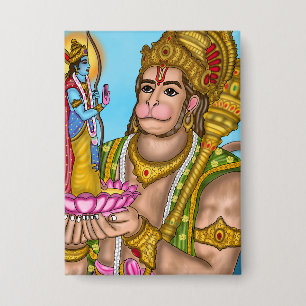 Badge Bouton de Ram et Hanuman