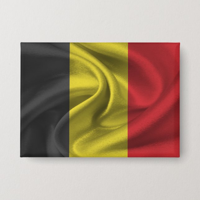 Badge Bouton Drapeau Belgique (Recto)