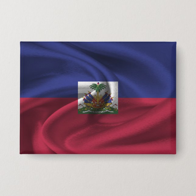 Badge Bouton Drapeau Haïti (Recto)