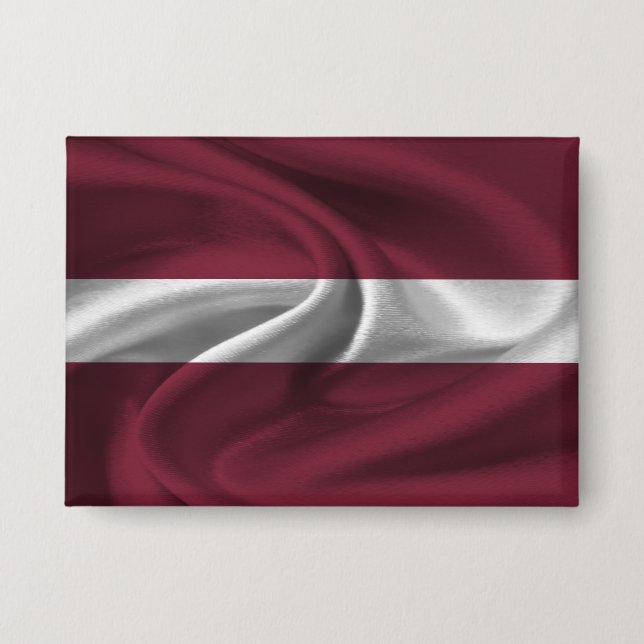 Badge Bouton Drapeau Lettonie (Recto)