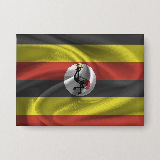 Badge Bouton Drapeau Ouganda (Recto)