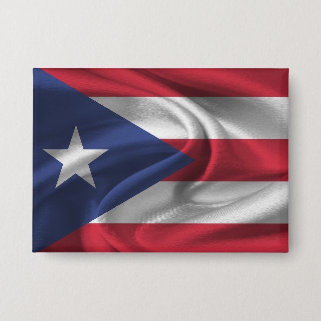Badge Bouton Drapeau Porto Rico (Recto)