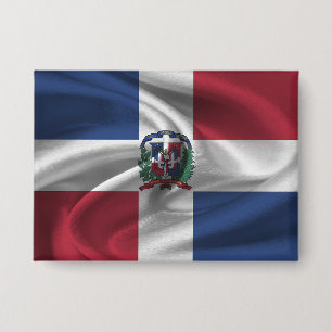Badge Bouton Drapeau République Dominicaine