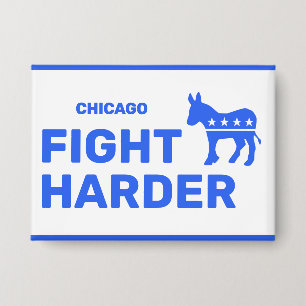 Badge Bouton Fight Harder™ (Customisez-le!)