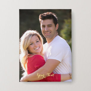Badge Bouton Flair Créer Couple Kids Photo Pin Personnal