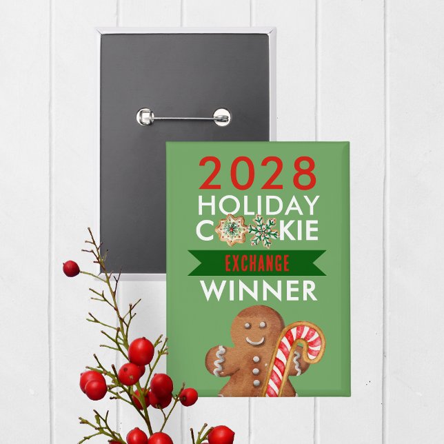 Badge Bouton Prix du gagnant du concours de cookies de v (Christmas Baking Competition Prize Button for the Winner. Great for Cookie & Cooking Contests!)