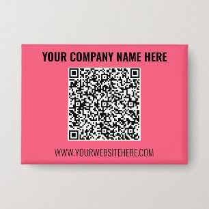 Badge Bouton promotionnel personnalisé avec QR Code et t