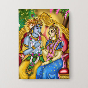Badge Bouton Radha Krishna