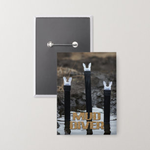 Badge Bouton rectangle avec titre Mud Diver