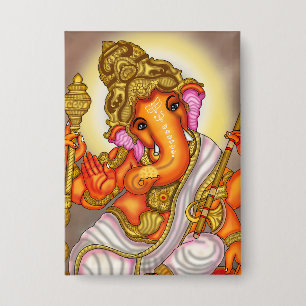 Badge Bouton Seigneur Ganesha