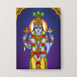 Badge Bouton Seigneur Vishnu