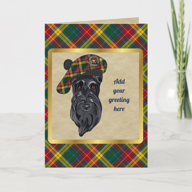 Badge Buchanan & Carte personnalisée Tartan (Devant)